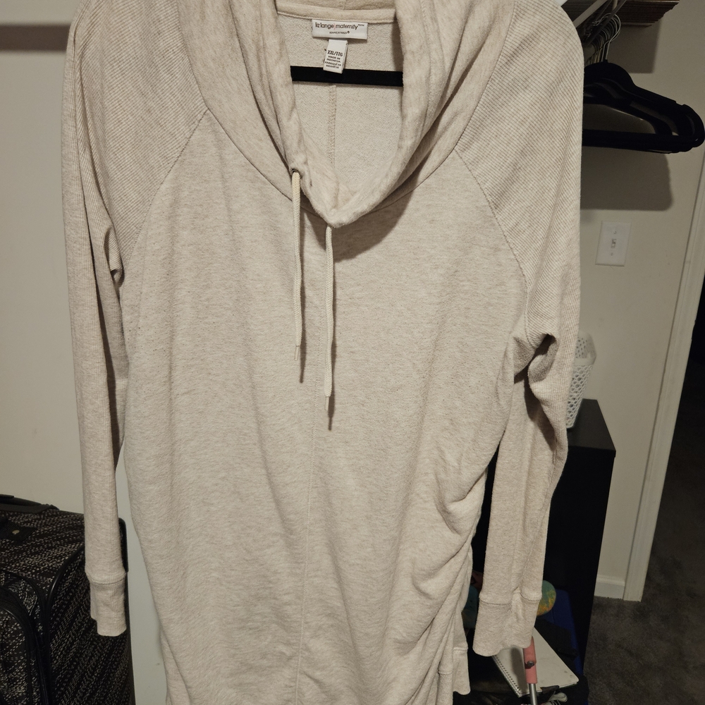 Beige Long-Sleeve Sweater Maternity‎
